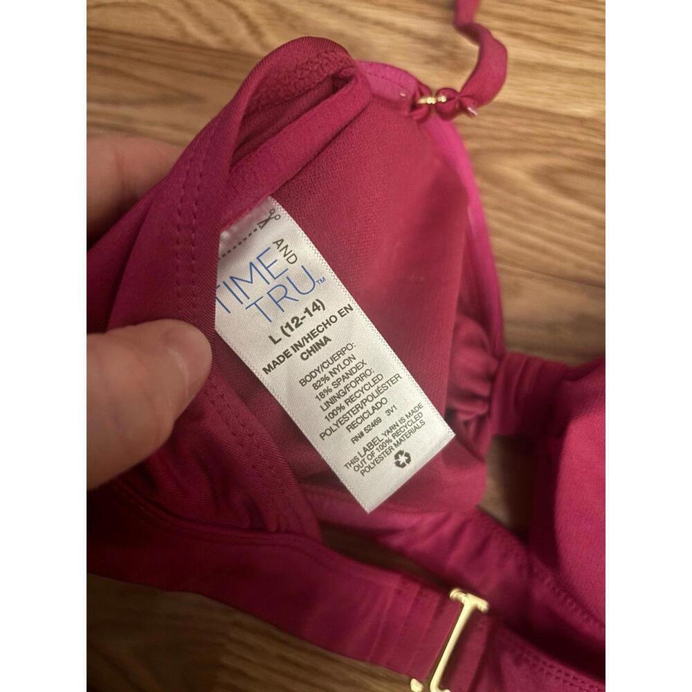 Time & Tru Swim Bikini Top Size Large - Picture 5 of 6